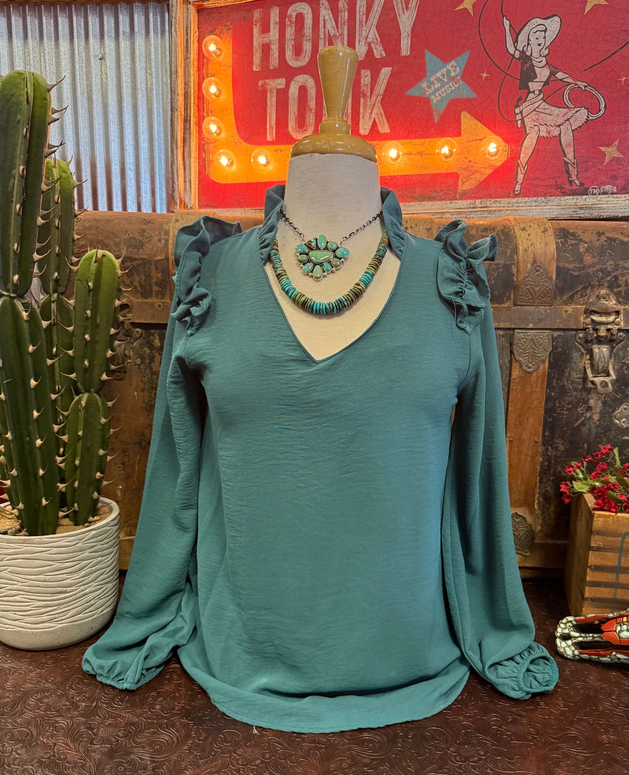 LS Seafoam Vneck