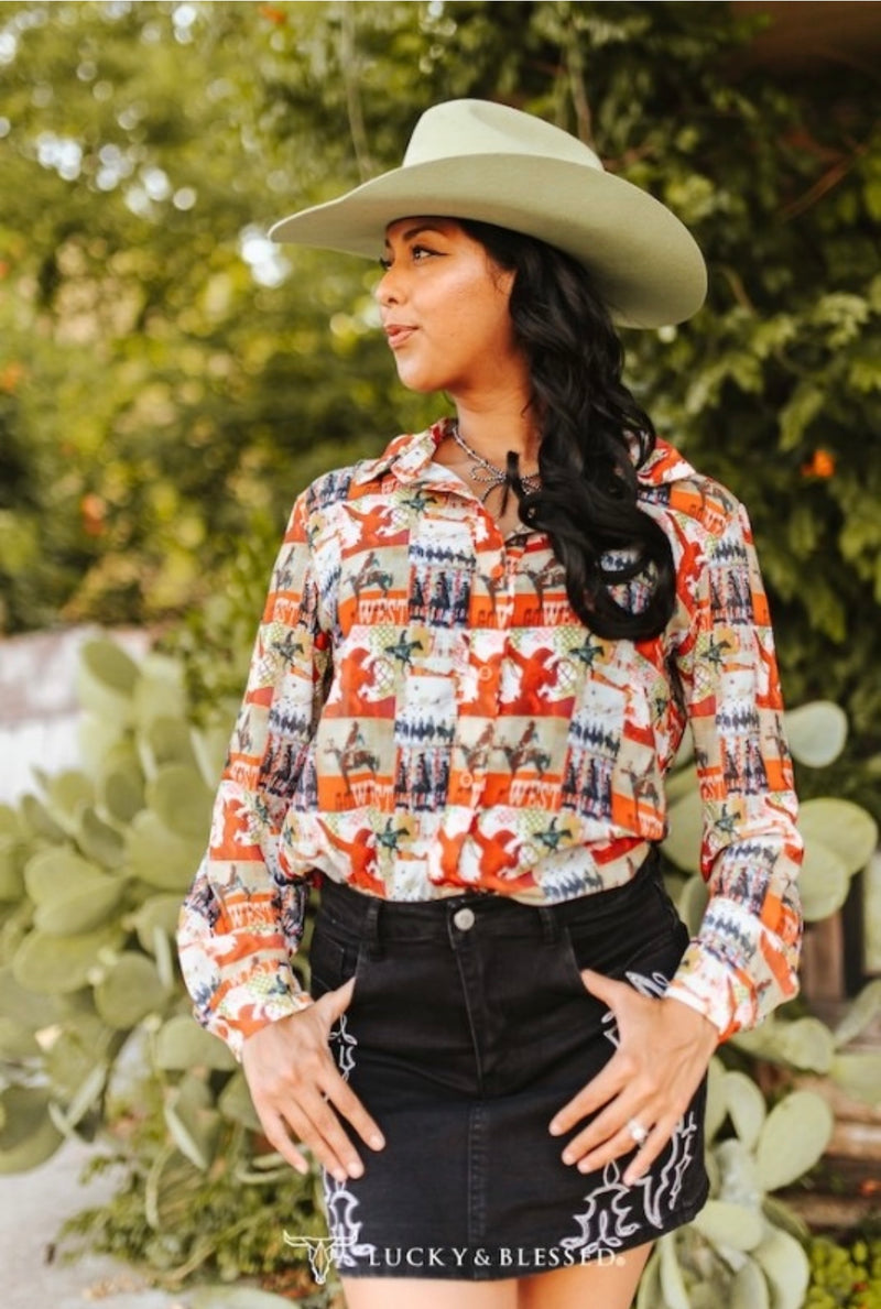 LB Cowboy Rides Chiffon BU
