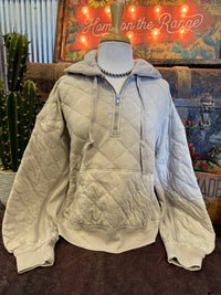 RM Beige Quilted Hoodie