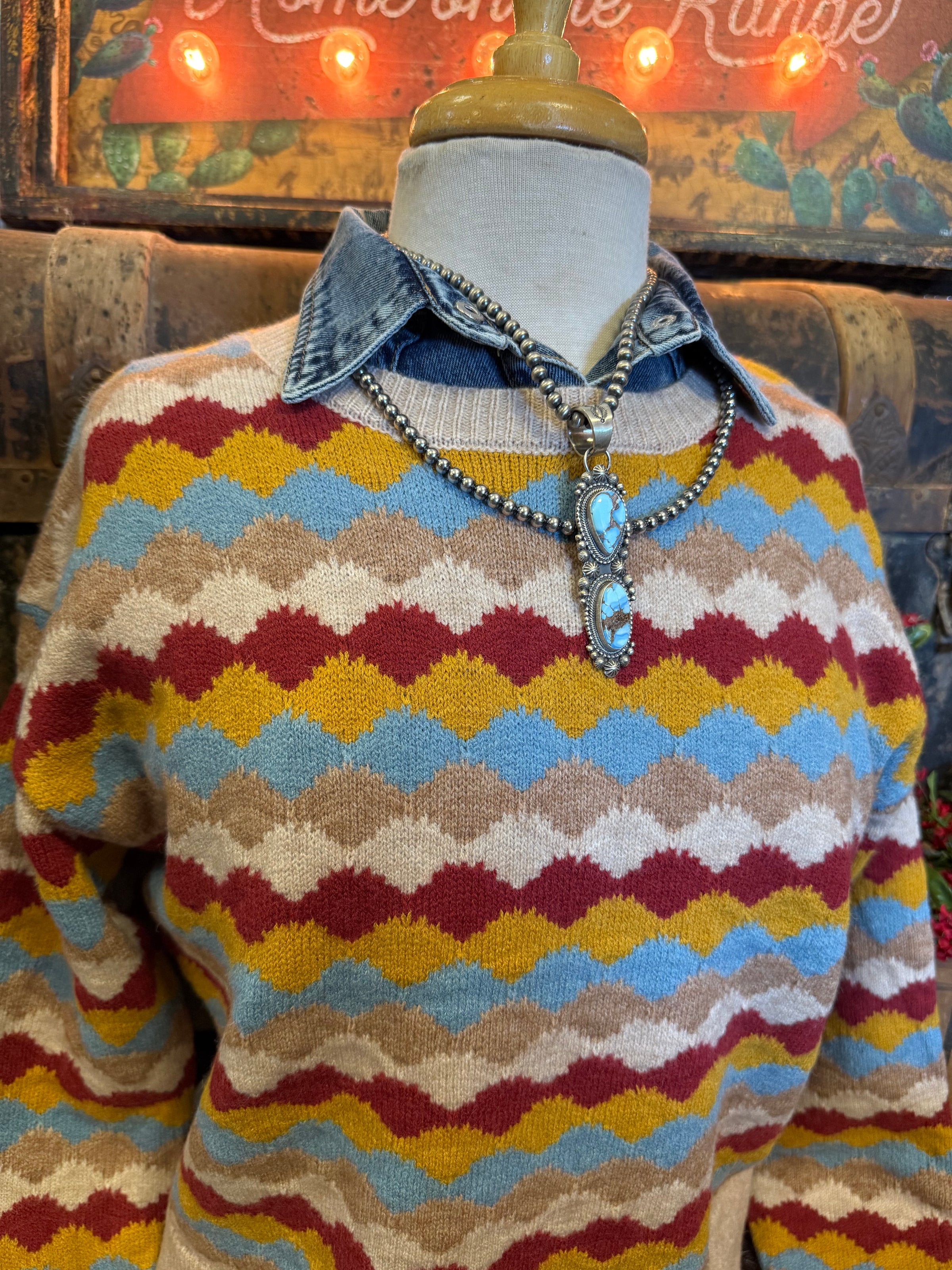 WFT Taupe Stripe Sweater