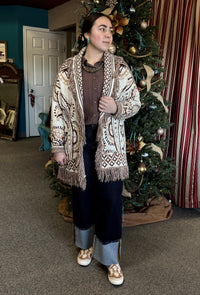 DD Mocha Fringe Cardigan