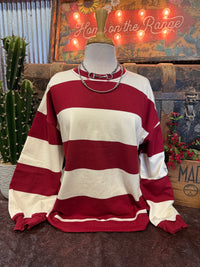BP Red Stripe Crewneck LS