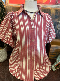 ES Red Stripe Bubble Sleeve