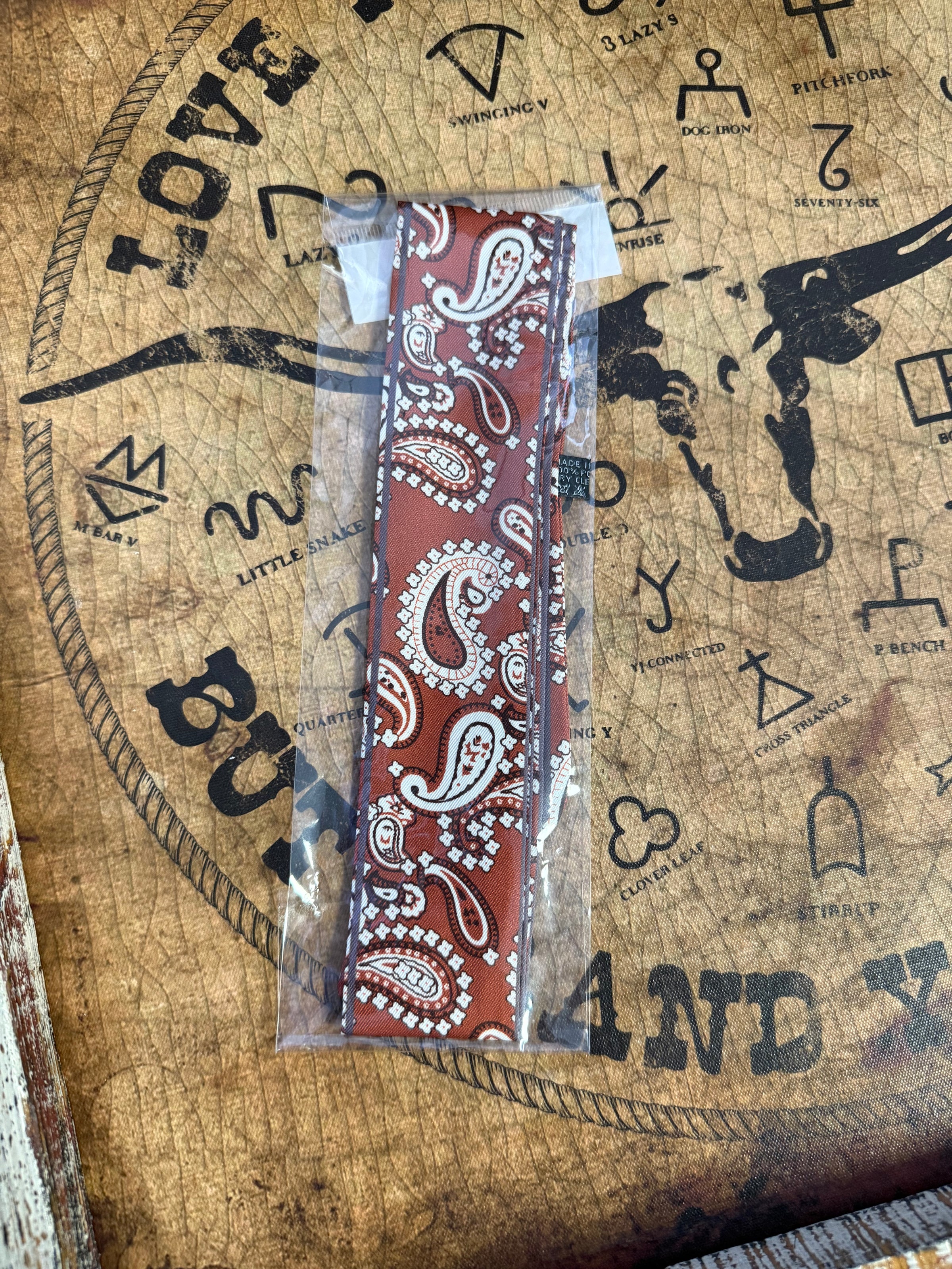 WE Copper Paisley Twilly
