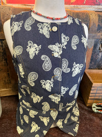 UM Paisley Denim Vest