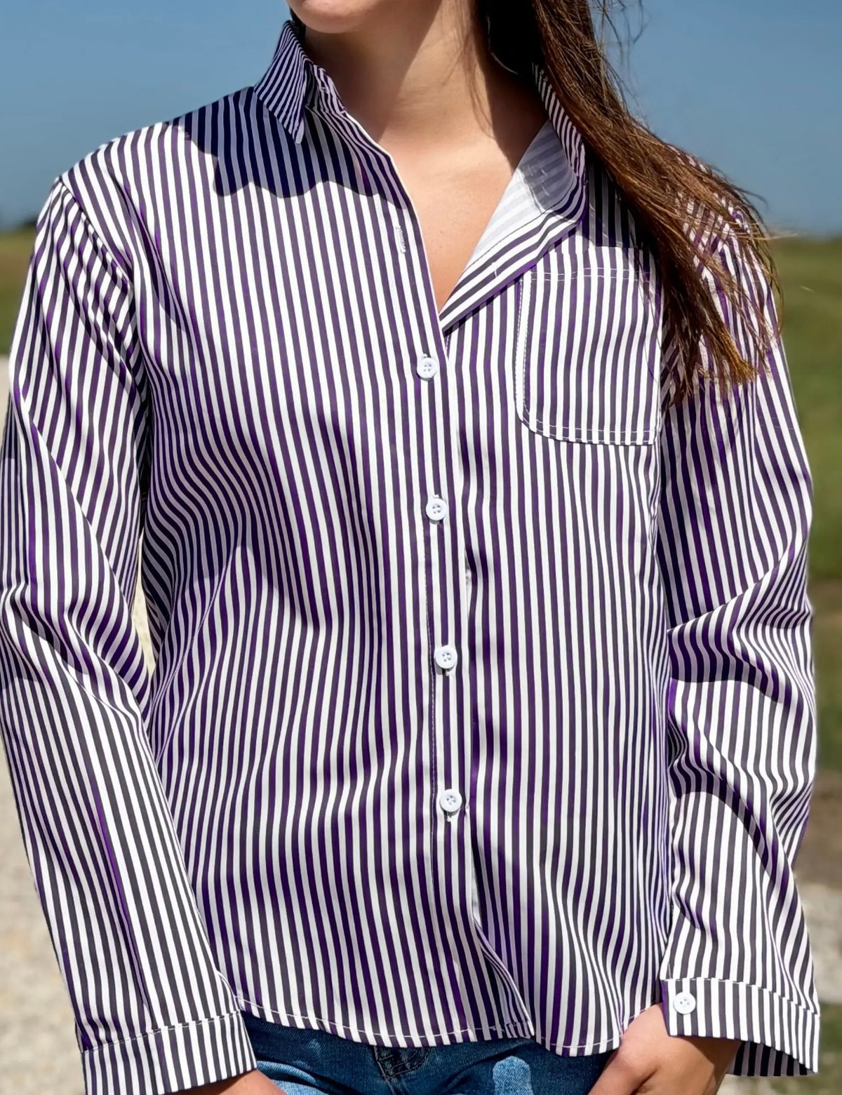 AM Purple Stripe LS