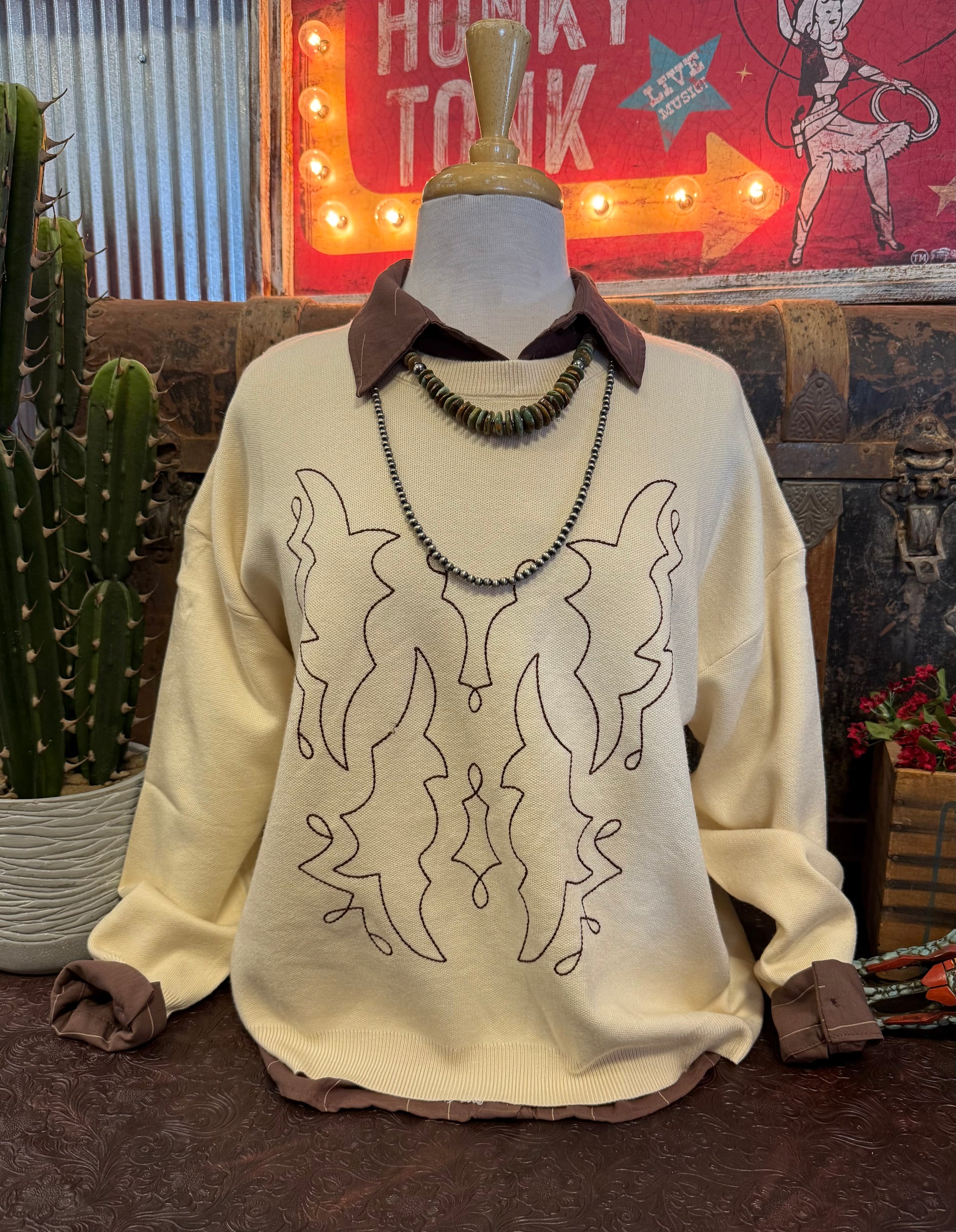 PG Boot Stitch Knit Top