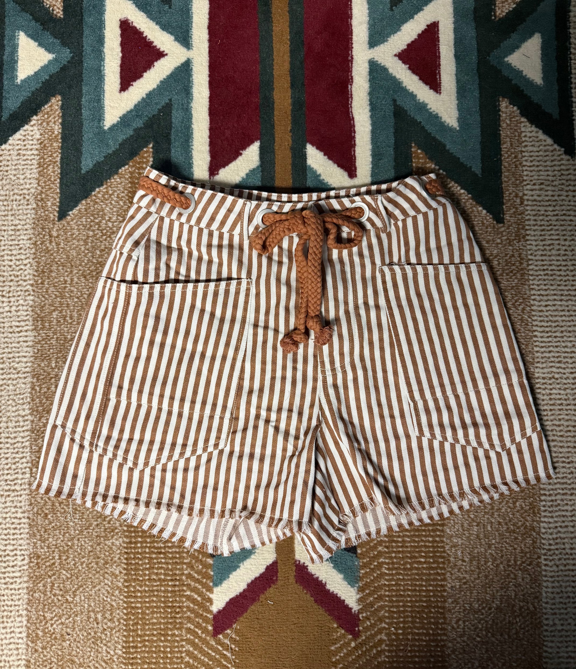 EE Caramel Stripe Shorts