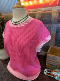 VJ Hot Pink Sweater Vest