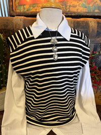 TB Black/White Stripe Sleeveless
