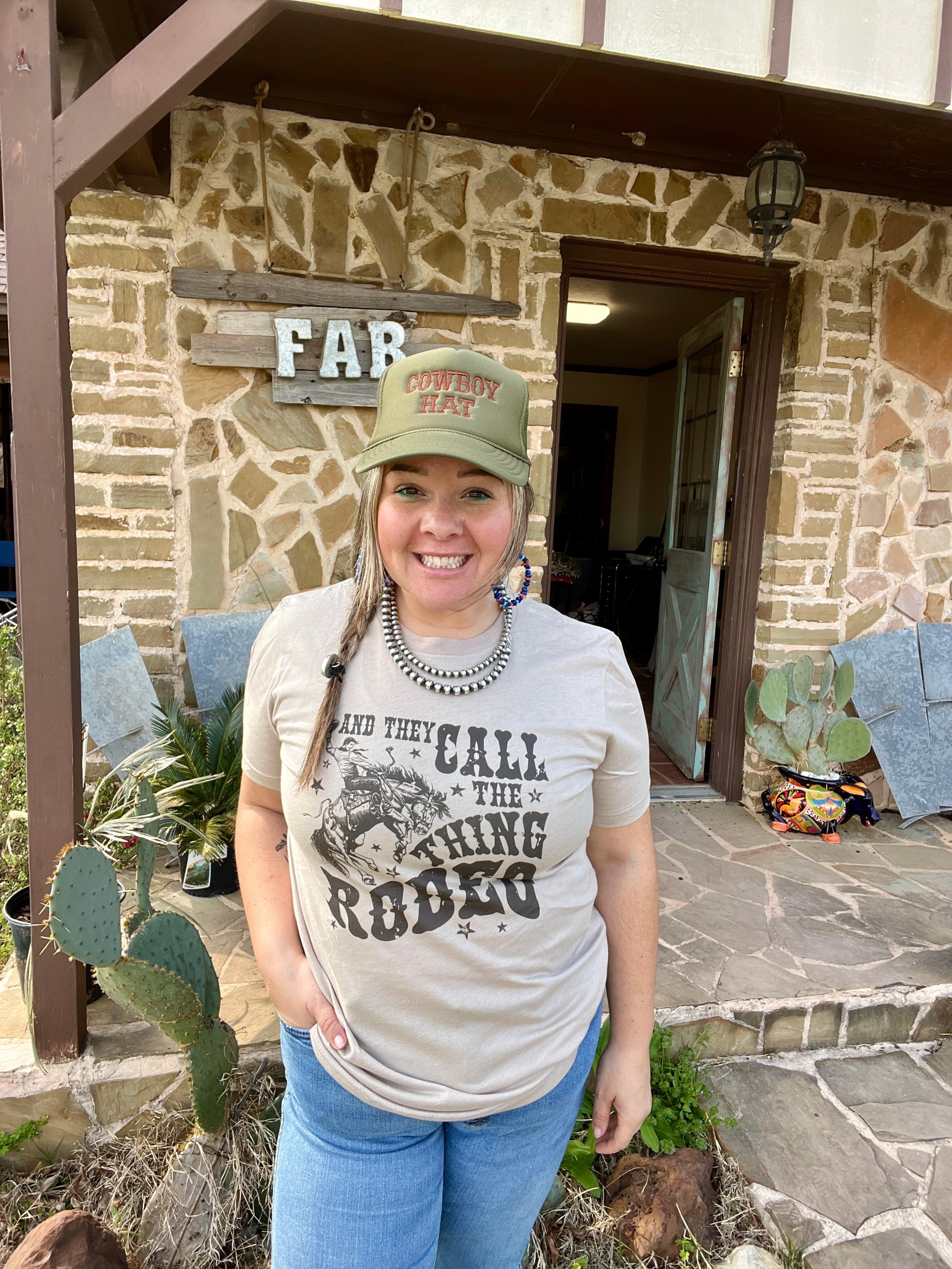 Cowboy Embroidery Trucker Hat Cap