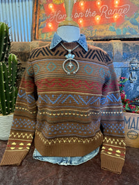 MR Chocolate Multi Color Sweater