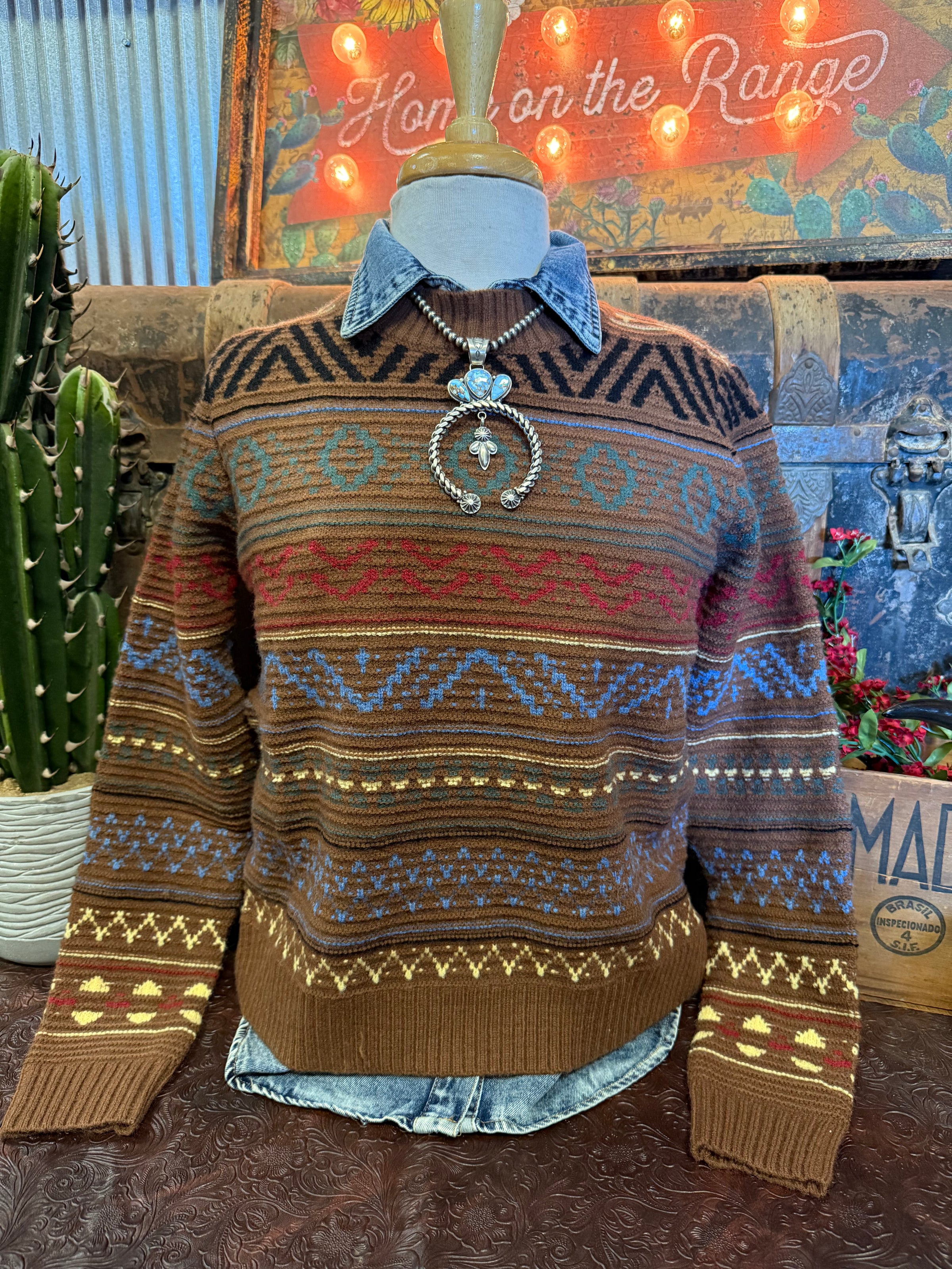 MR Chocolate Multi Color Sweater