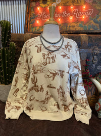 BP White Western Sweatshirt