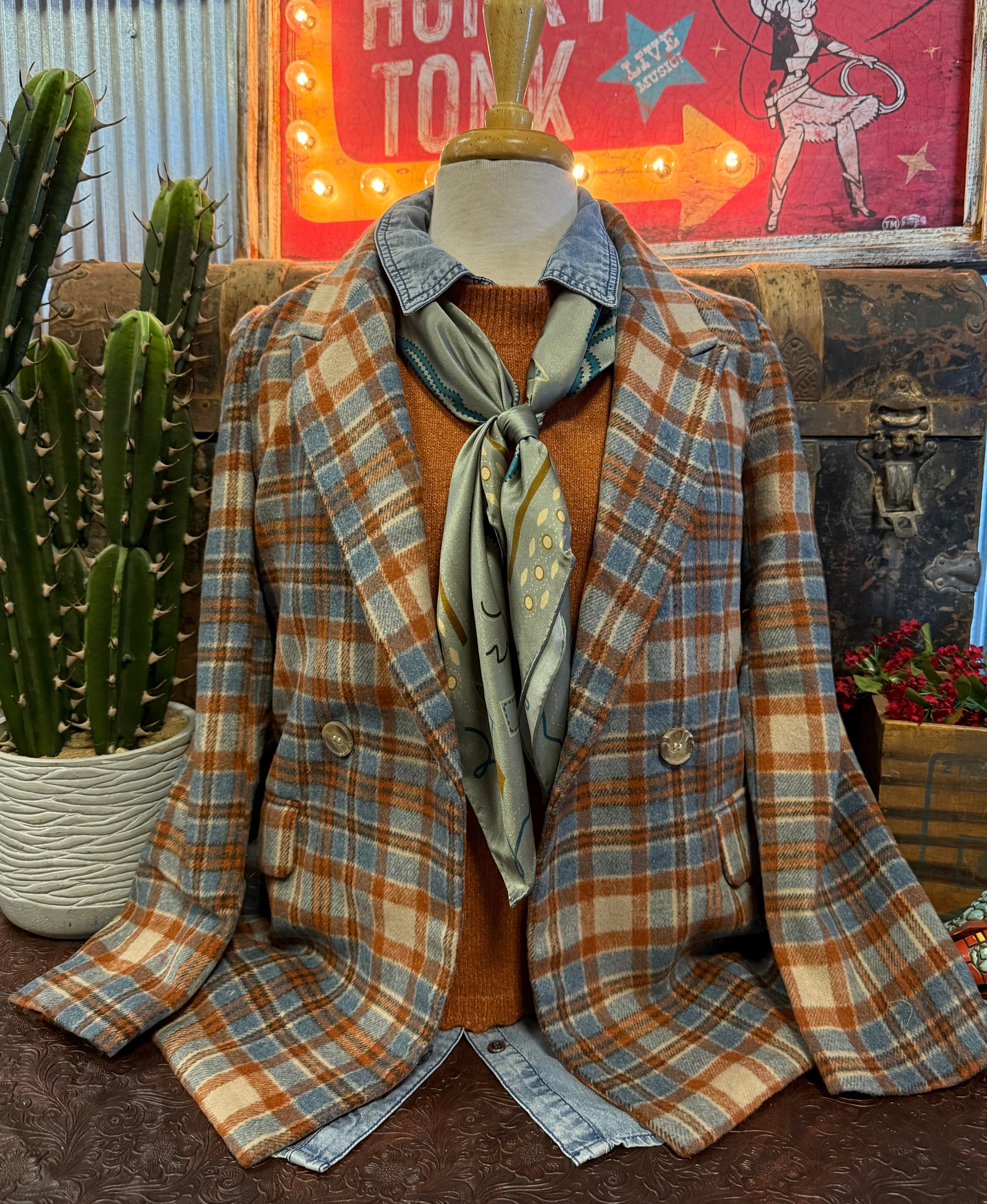 PS Rust/Denim Blazer