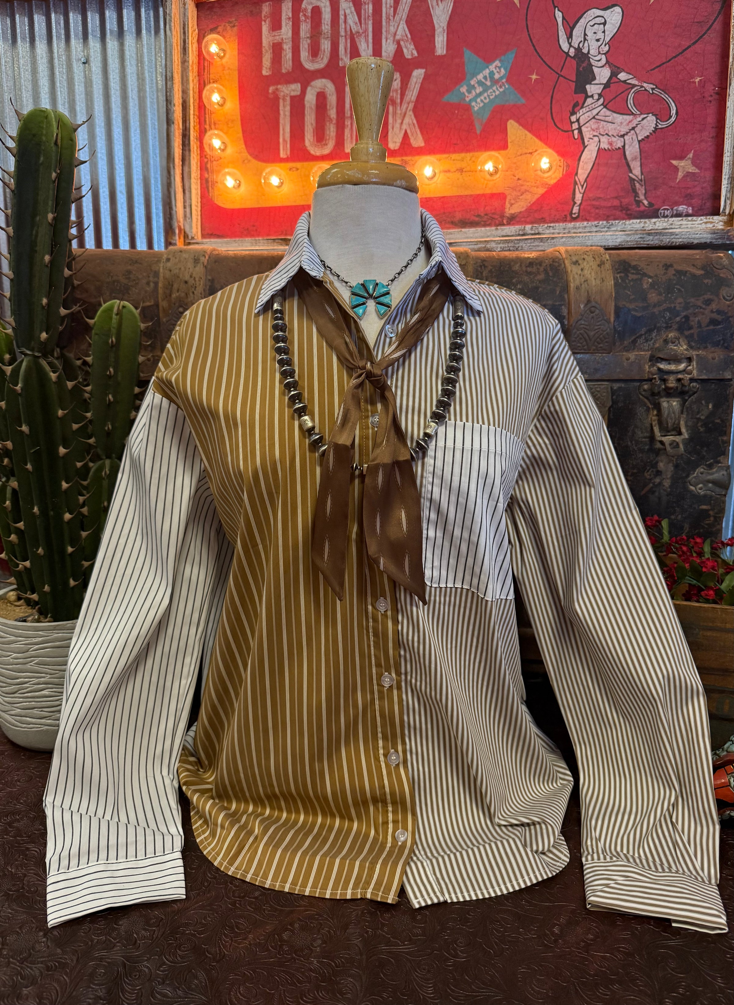 BR Stripe Button Up