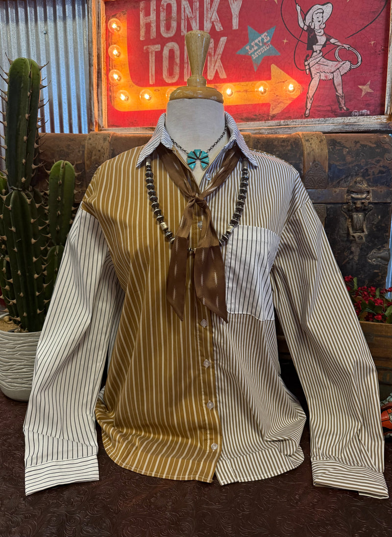 BR Stripe Button Up