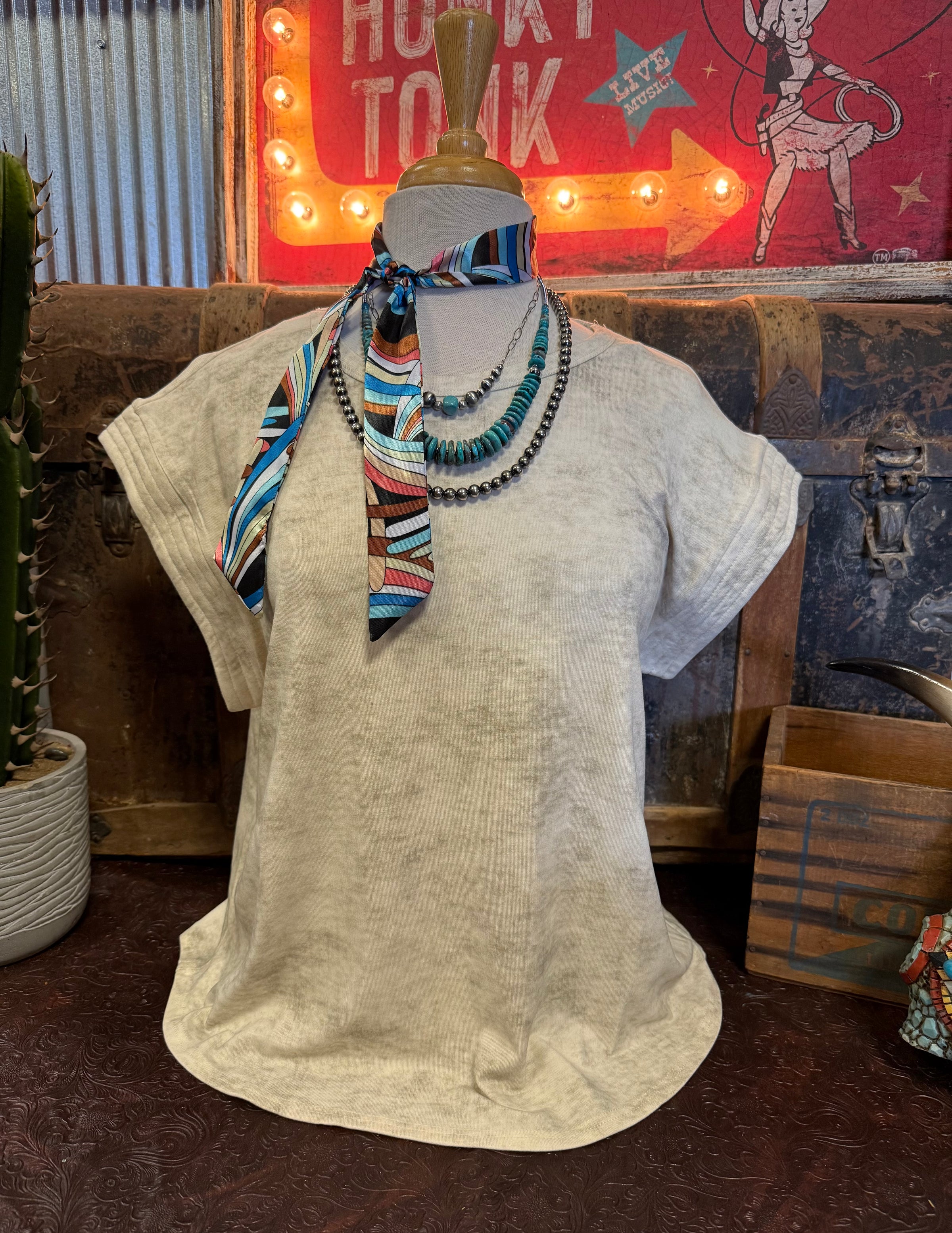 VJ Oatmeal Washed Sleeveless