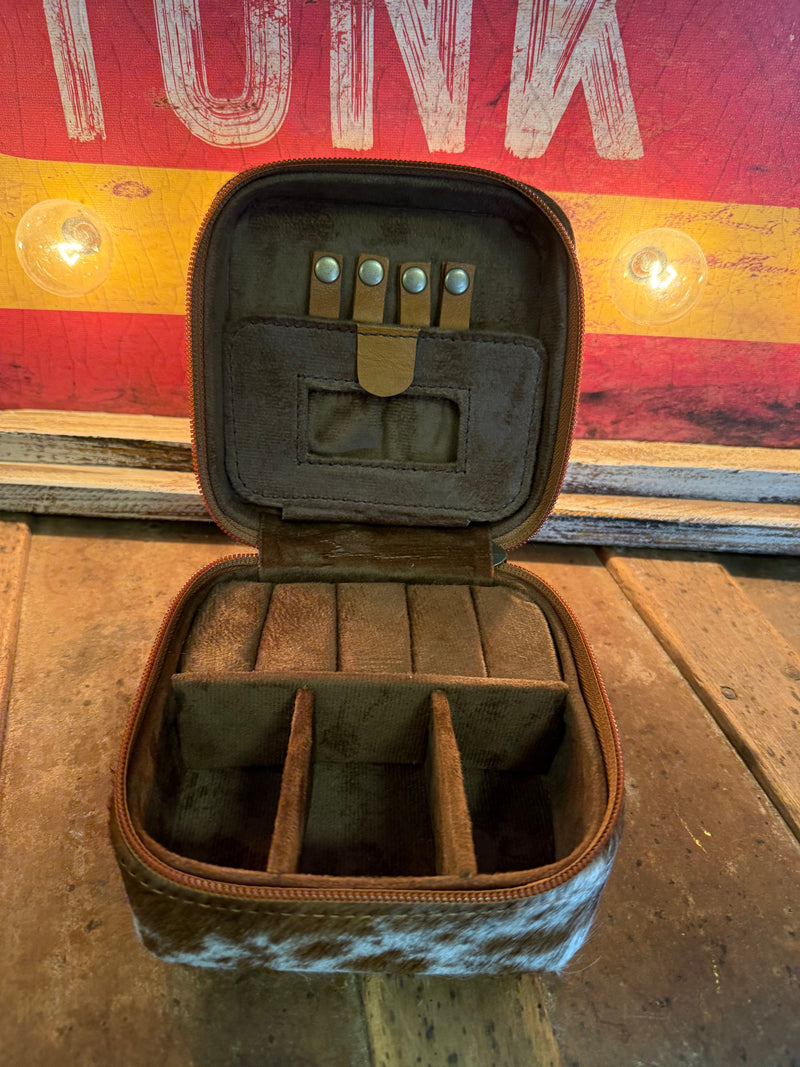 WL Floral Tooled Jewelry Case-BR