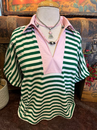 OD Green Stripe Short Sleeve