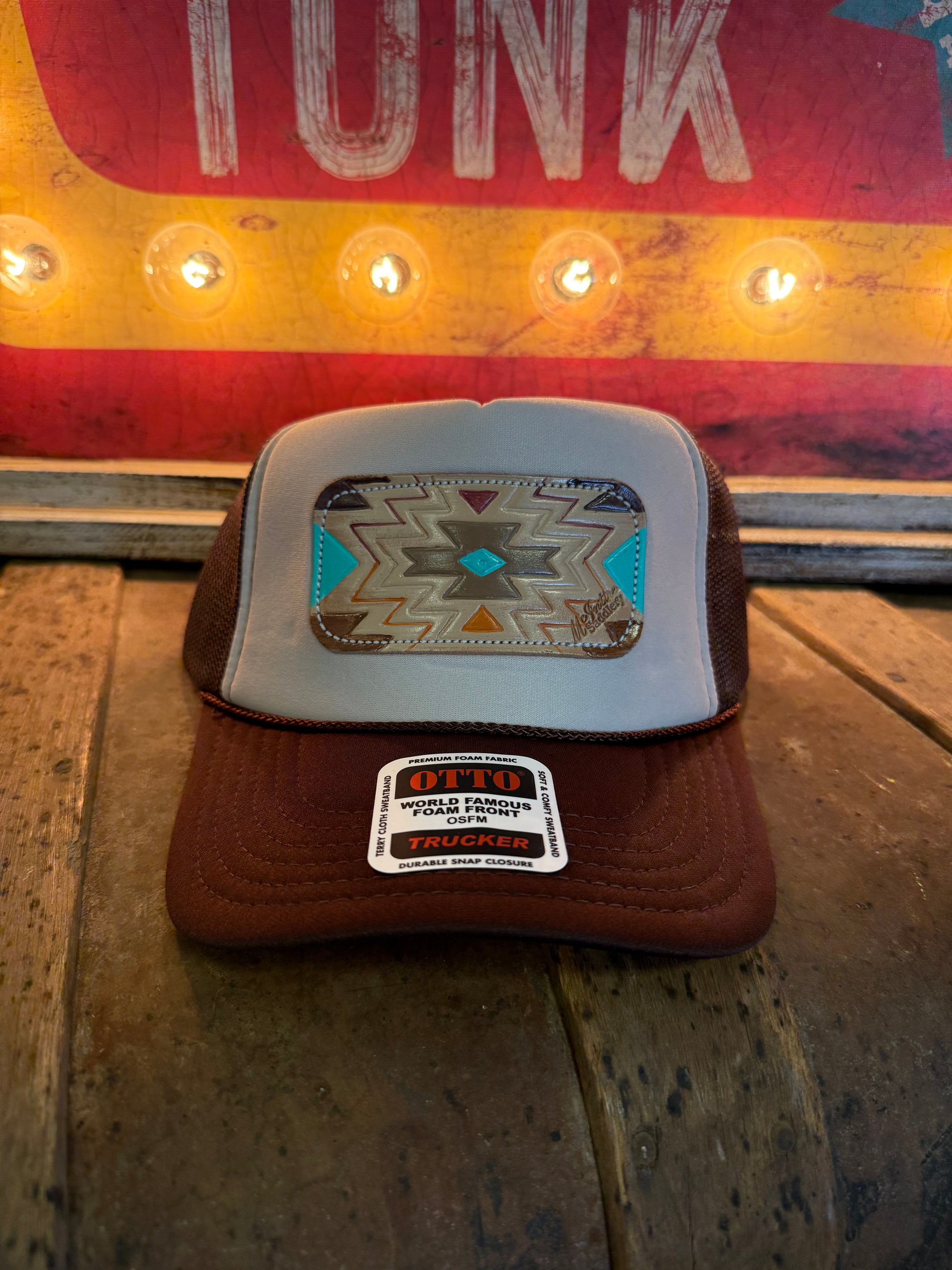 MS Chocolate Aztec Trucker Cap