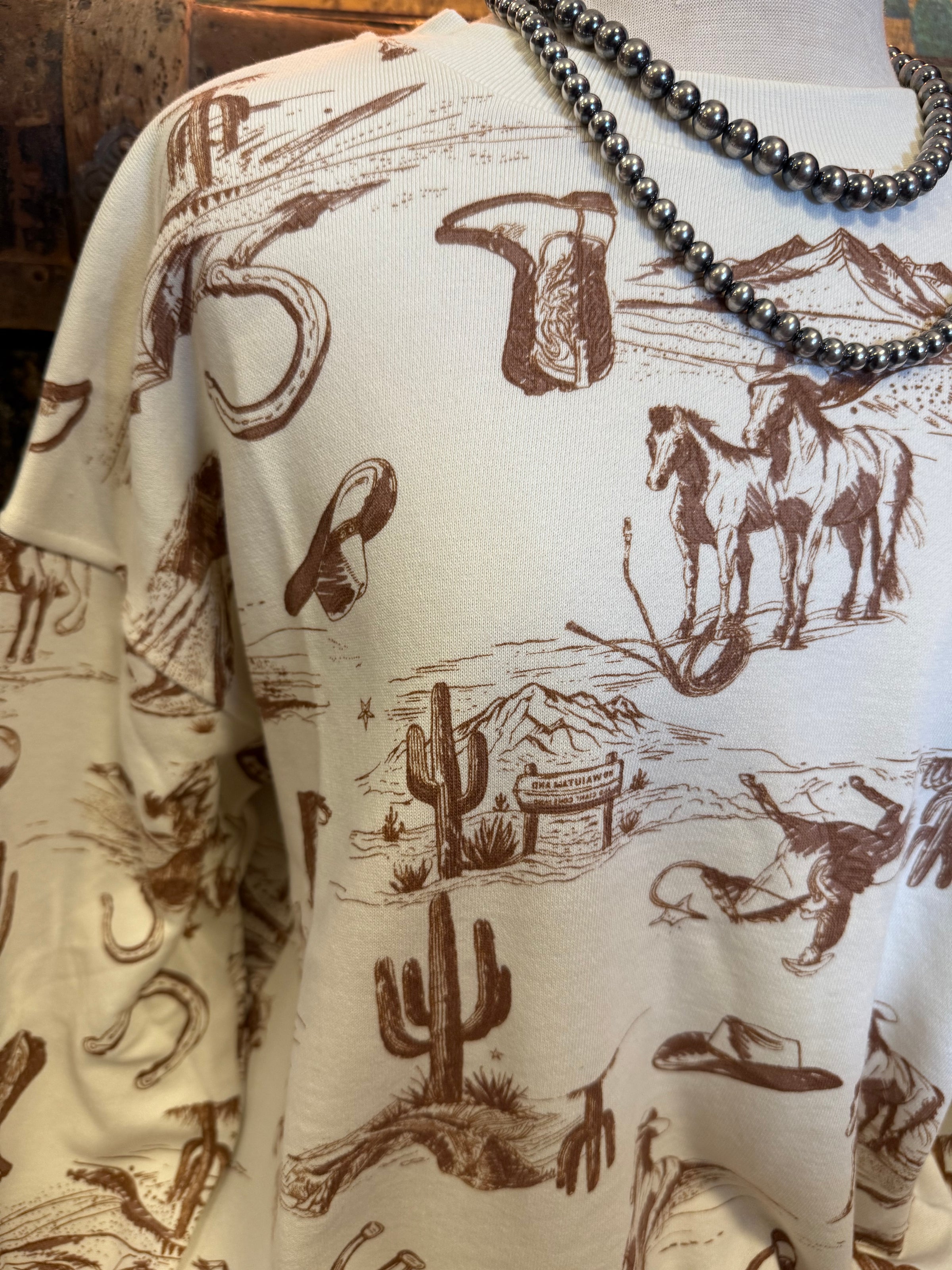 BP White Western Sweatshirt