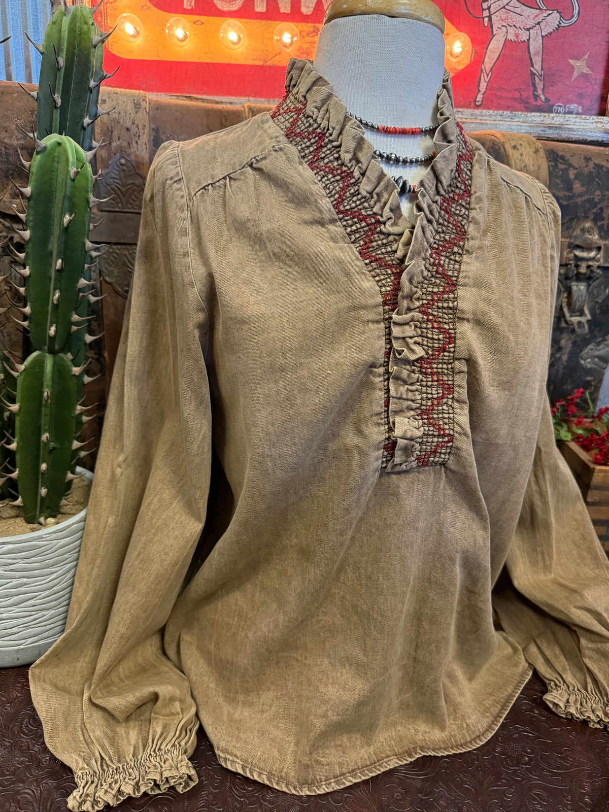 ES Camel Twill Top