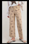 ES Tan Western Print Pants
