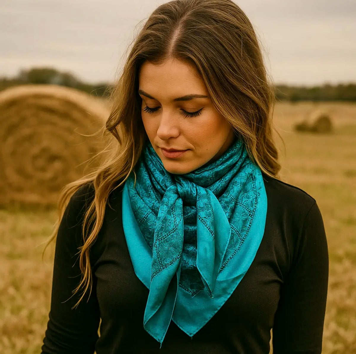 RD Turquoise Jacquard Wildrag