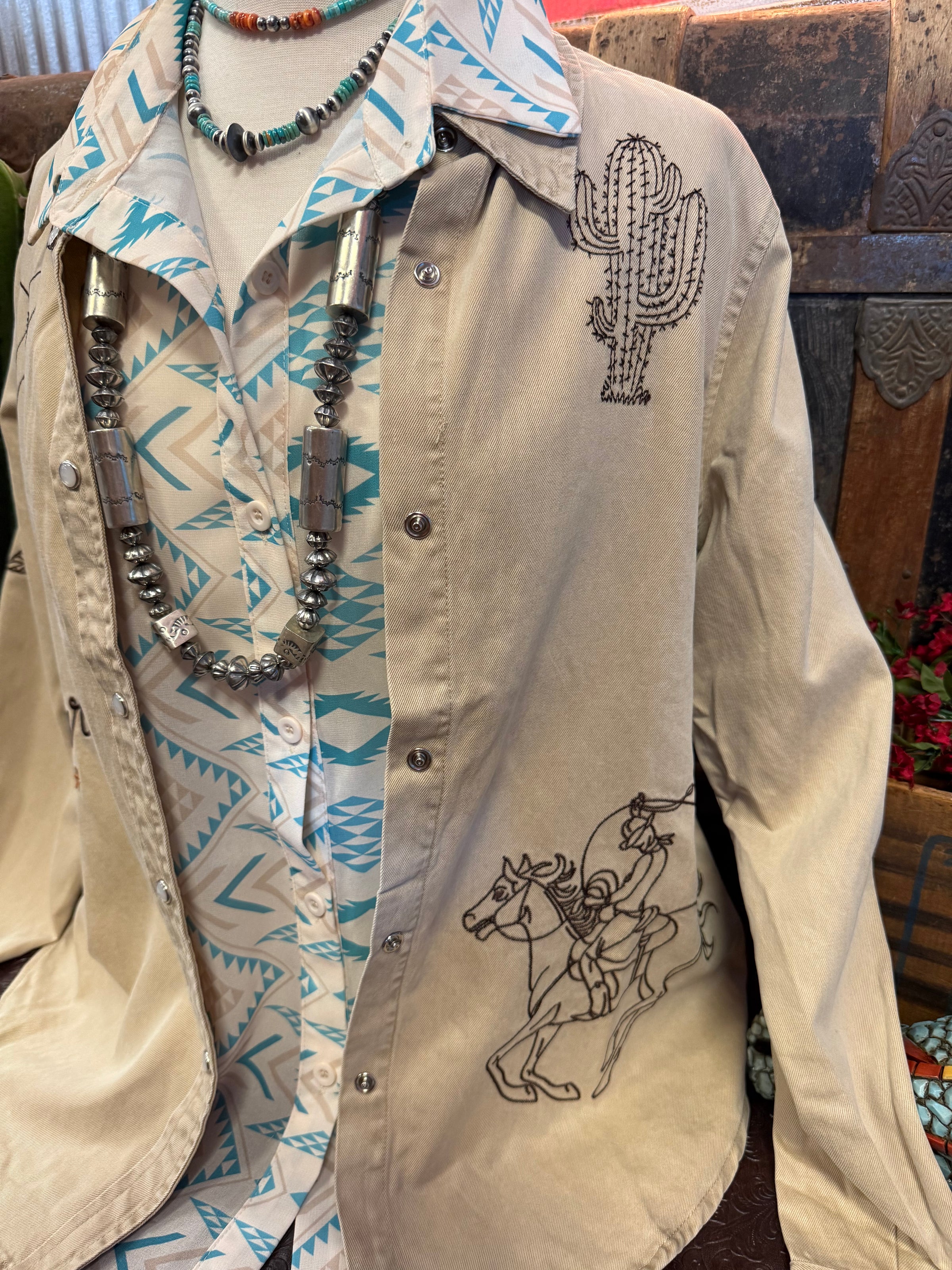 BB Tan Round Up Button Up