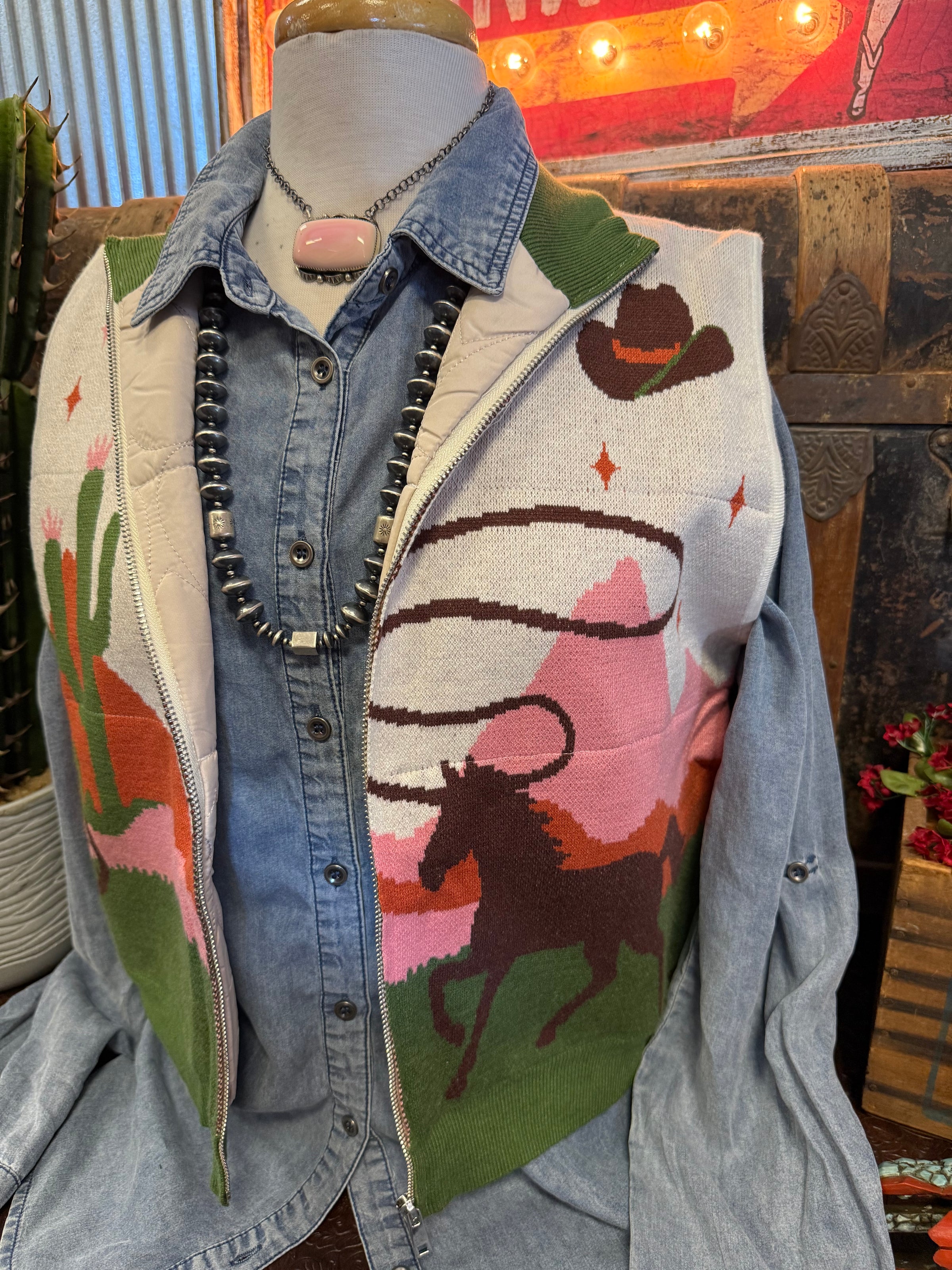 TY Western Sweater Vest