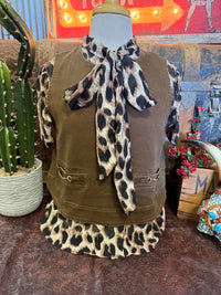 EN Brown Sleeveless Bit Top