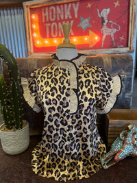 JD Leopard Ruffled Sleeveless