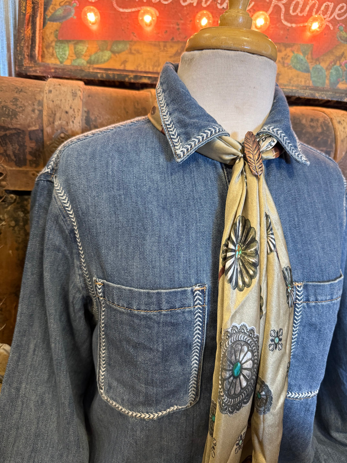 LS Embroidery Denim LS