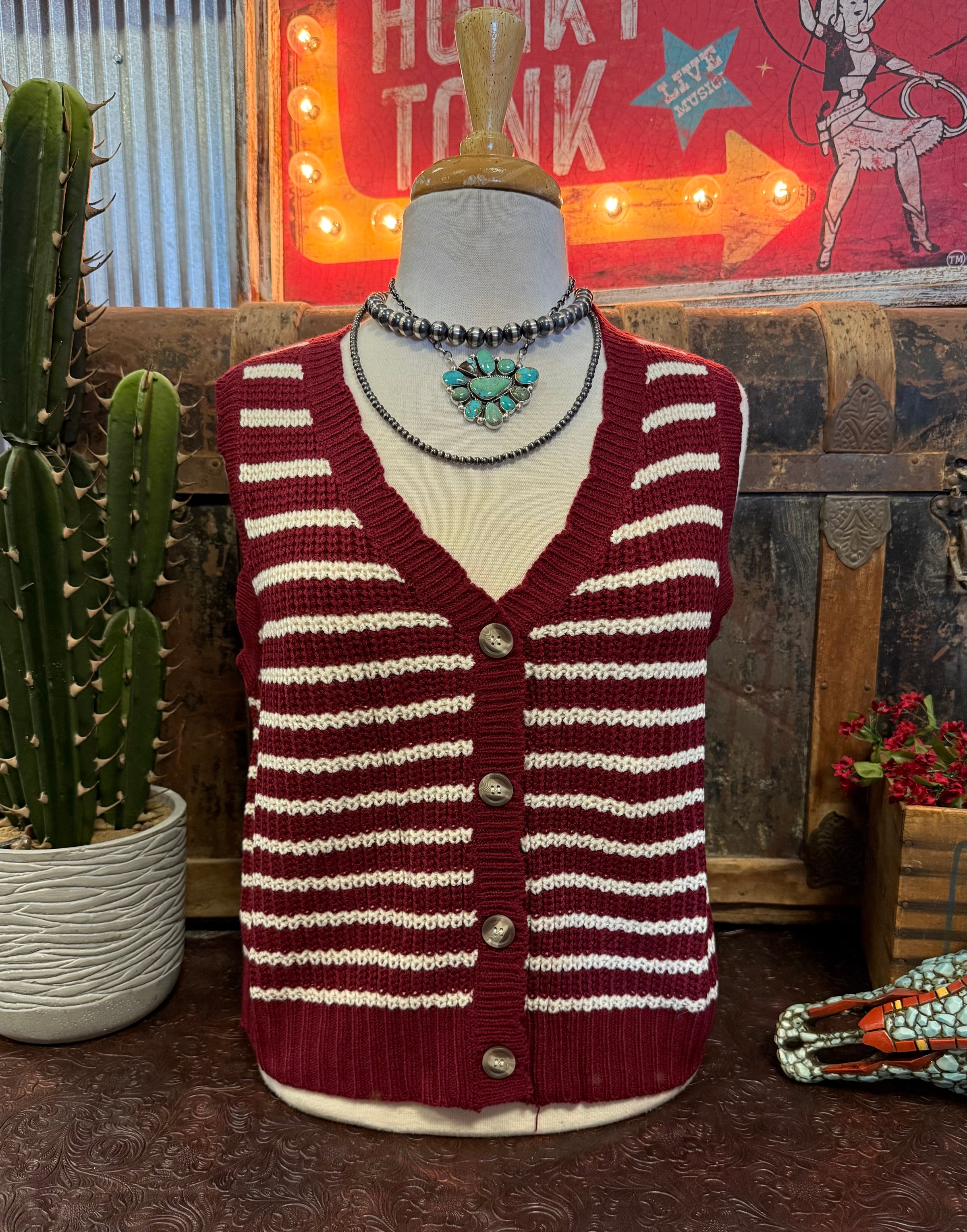 PG Burgundy Sweater Vest