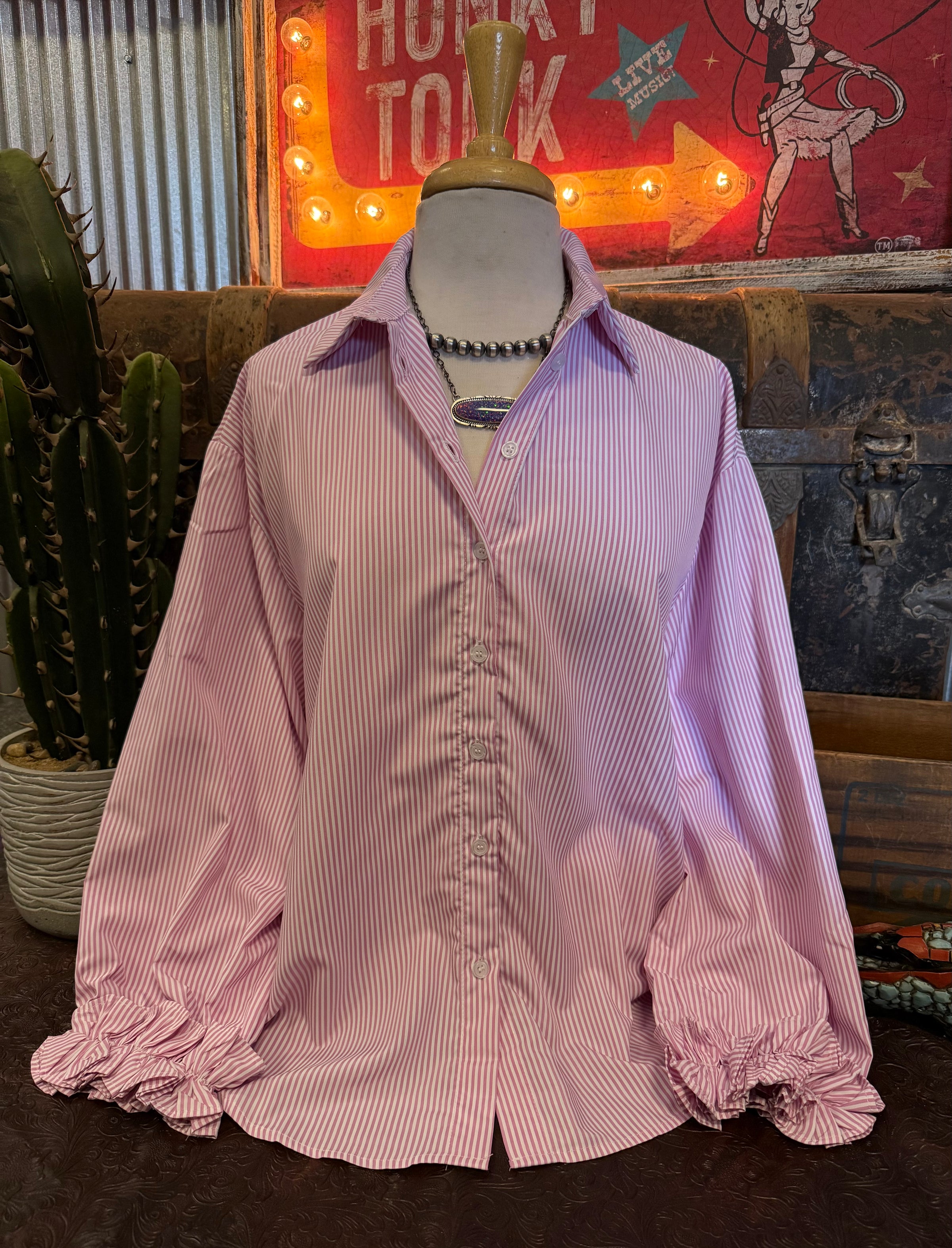 VL Pink Stripe LS