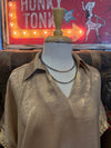 JD Taupe Metallic Top