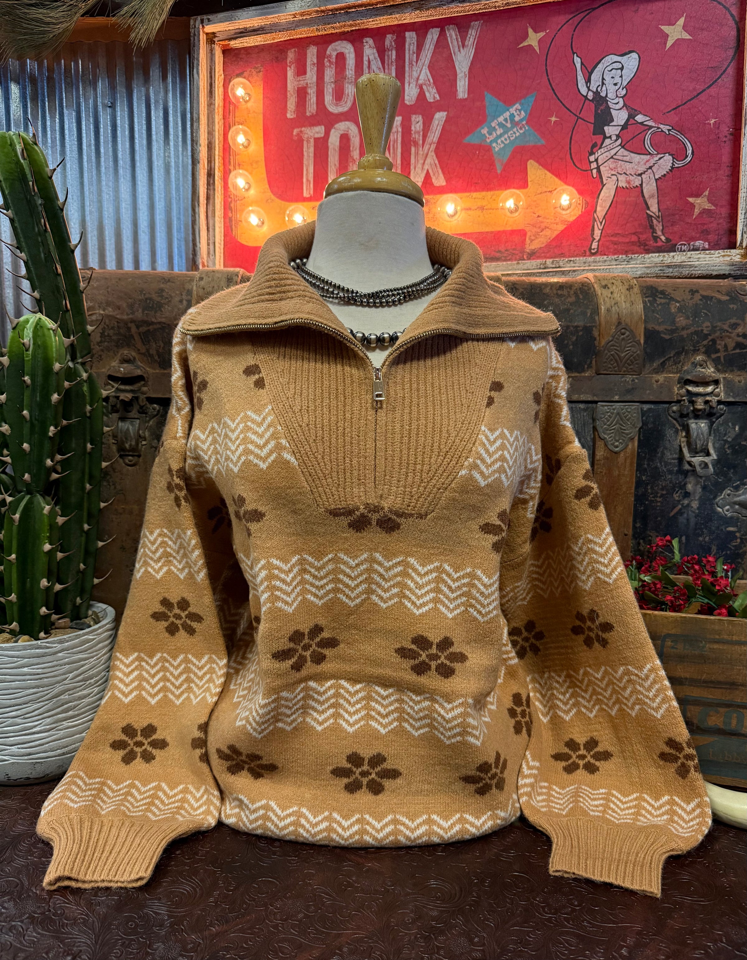 UM Taupe Pullover Sweater