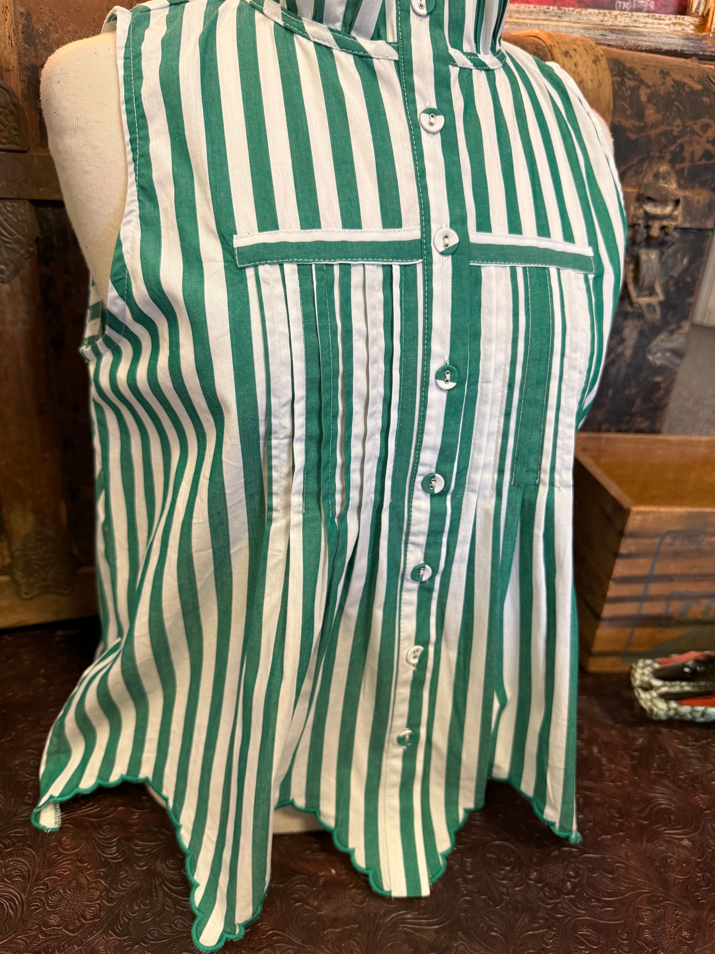 EN Green Stripe Sleeveless