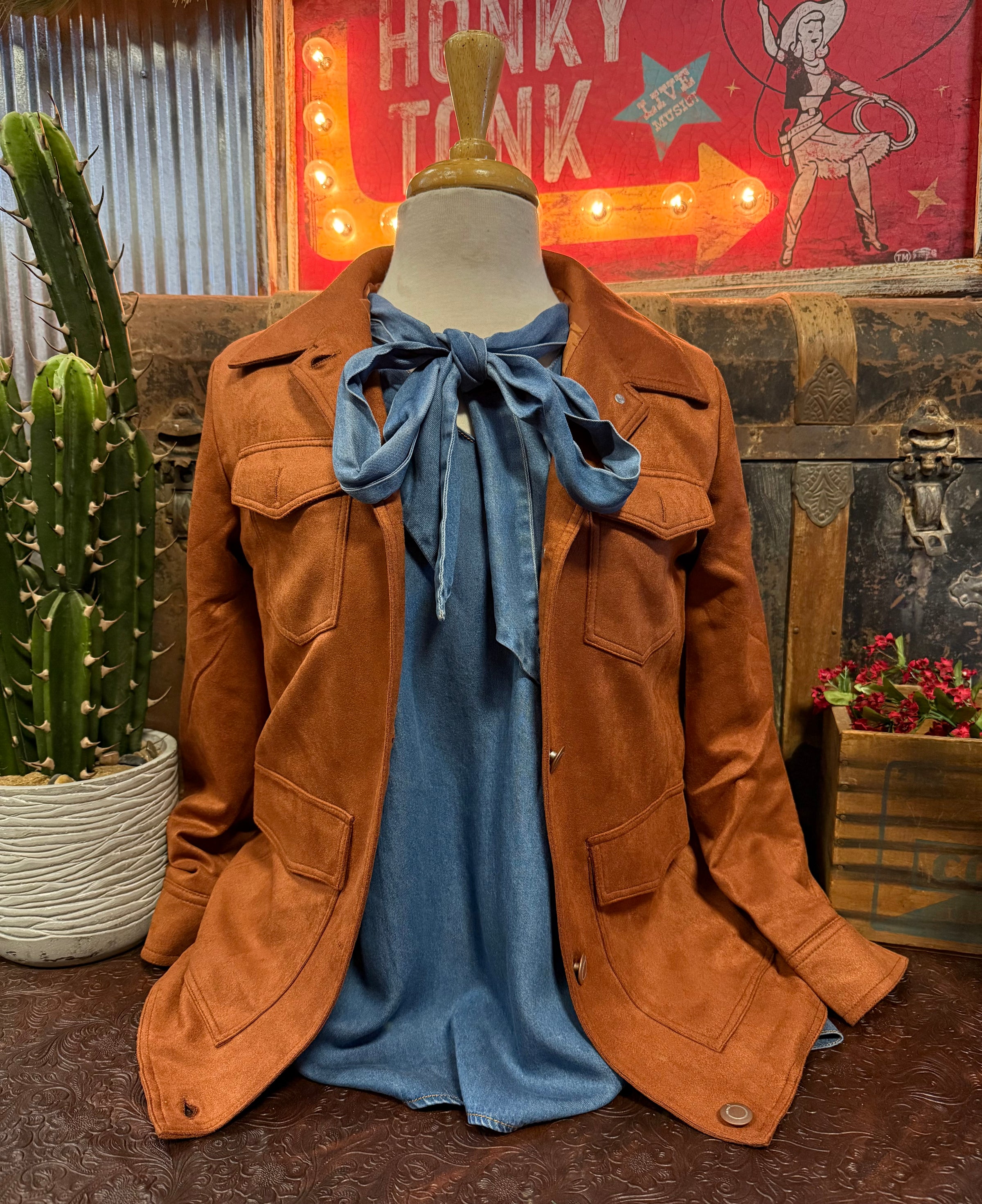 LA Copper Faux Suede Jacket