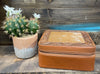 WL Tan Cowhide and Leather Jewelry Case