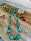 One of a kind - NFR Collection - 32 inch sterling and big turquoise