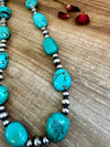 One of a kind - NFR Collection - 32 inch sterling and big turquoise