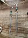 Chic dangle earrings with Sterling silver pearls and turquoise