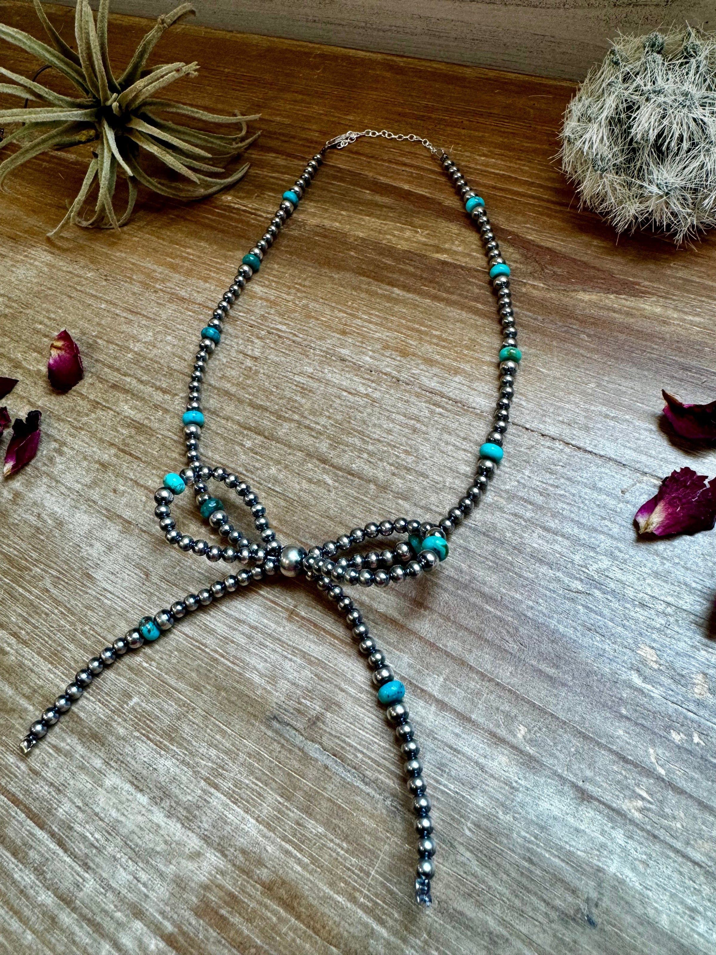 Turqoise Bow Necklace