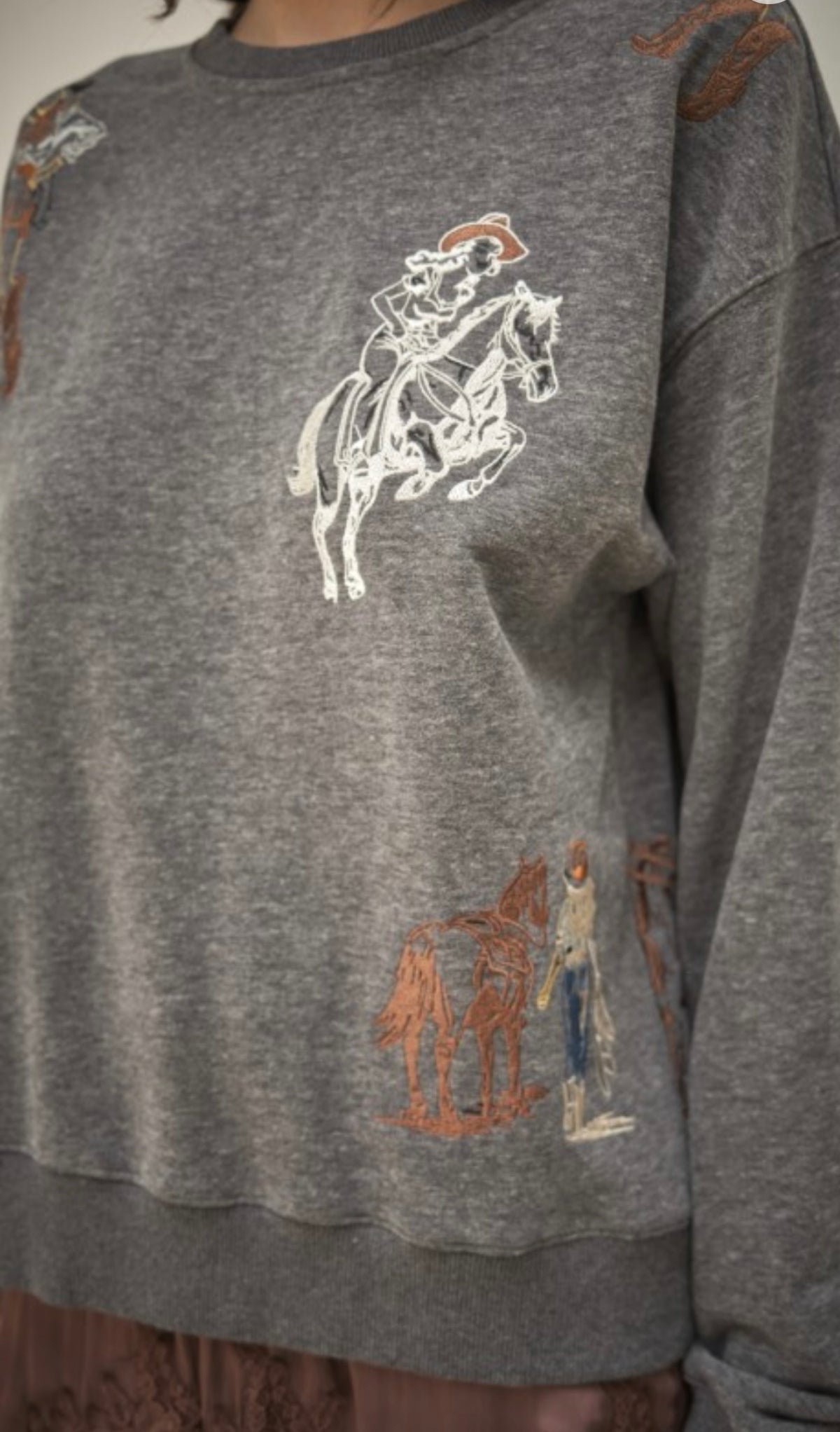 BB Charcoal Western Sweatshirt