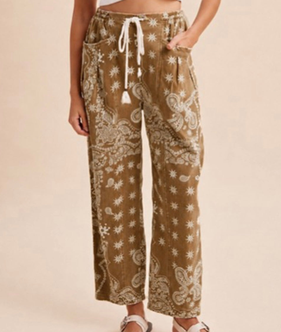 AW Camel Bandana Pants