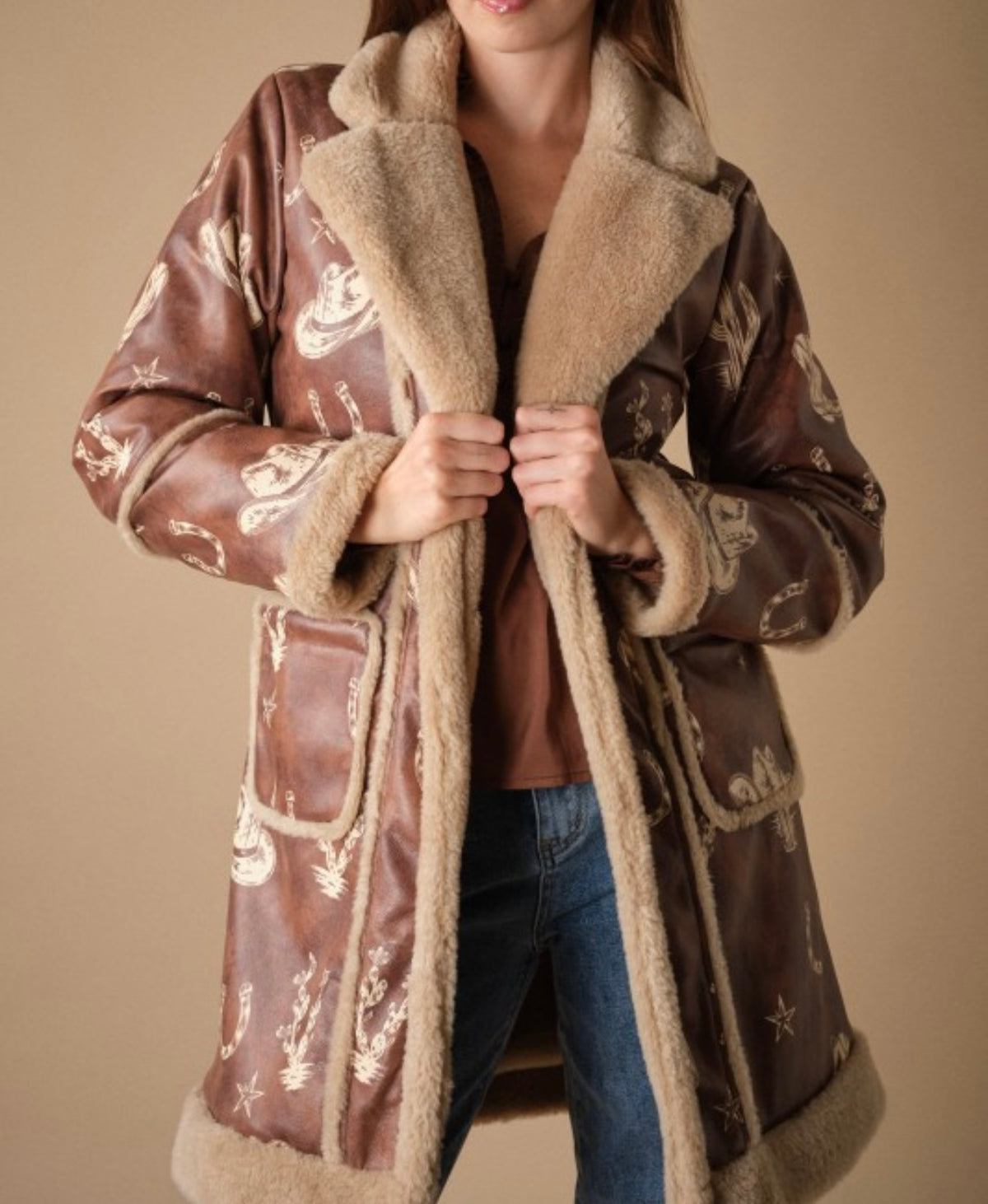 BB Faux Leather Coat