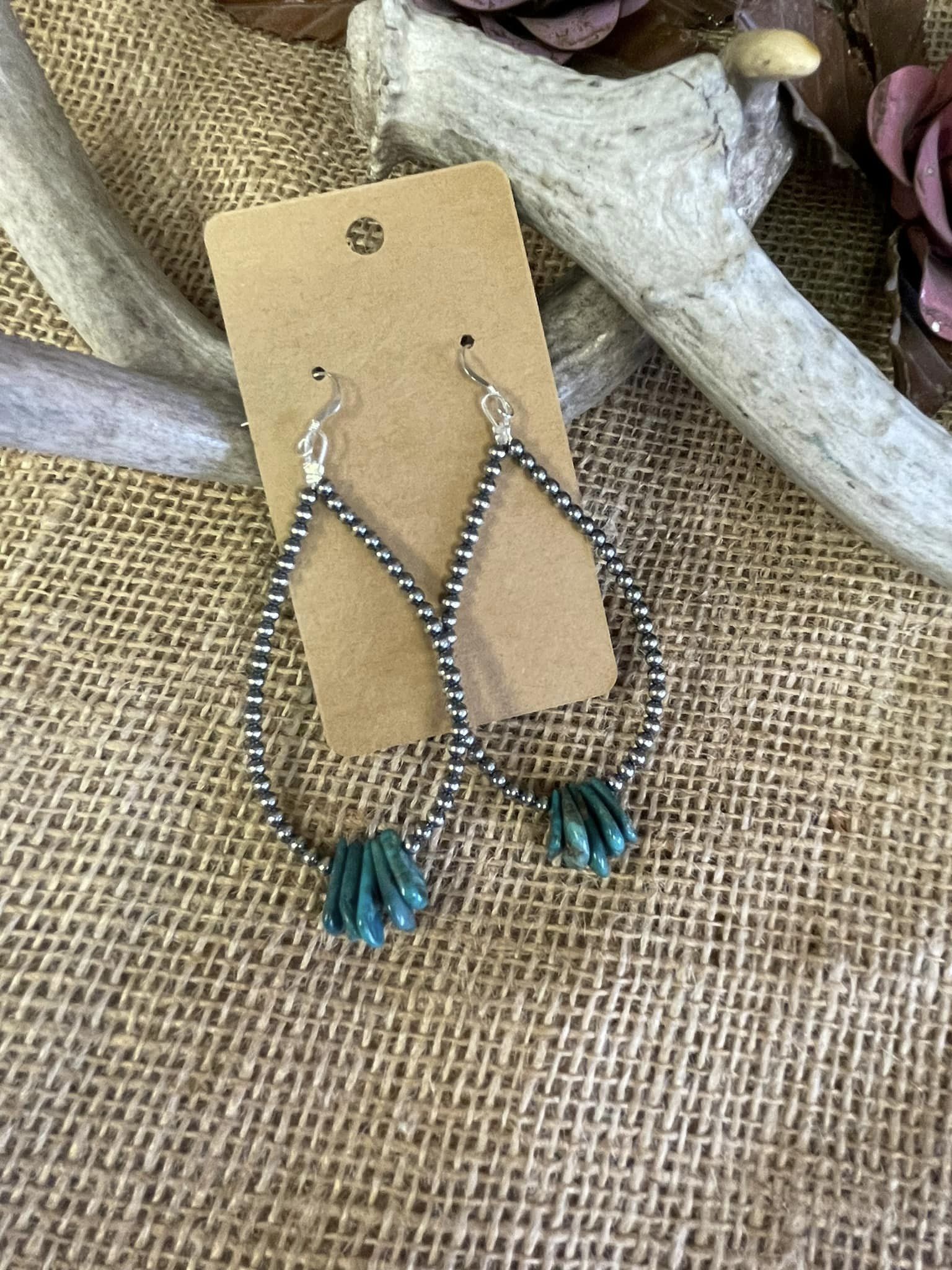 RD20 Navajo and Turquoise Earrings