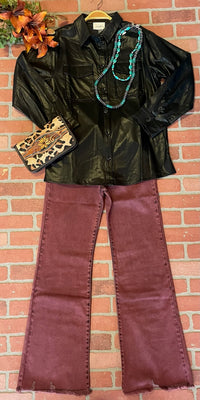 AV Burgundy Denim